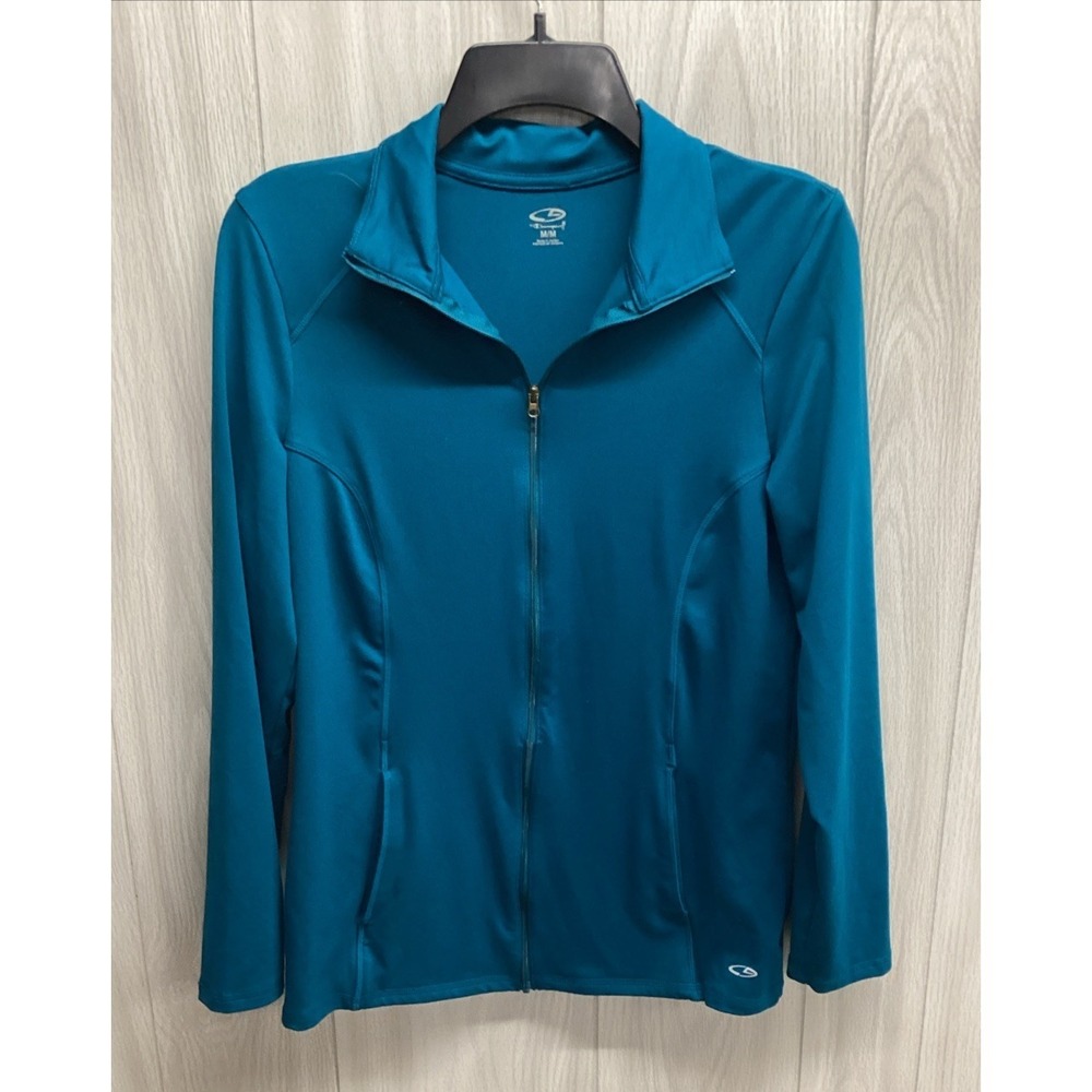 CHAMPION‎ Women's (Size M) Blue Full Zip Athletic Jacket Running Workout Top